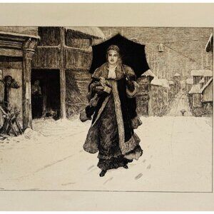 1902 Lady Bountiful Etching Robert Macbeth Farqubar Beaux Stratagem DWP8C